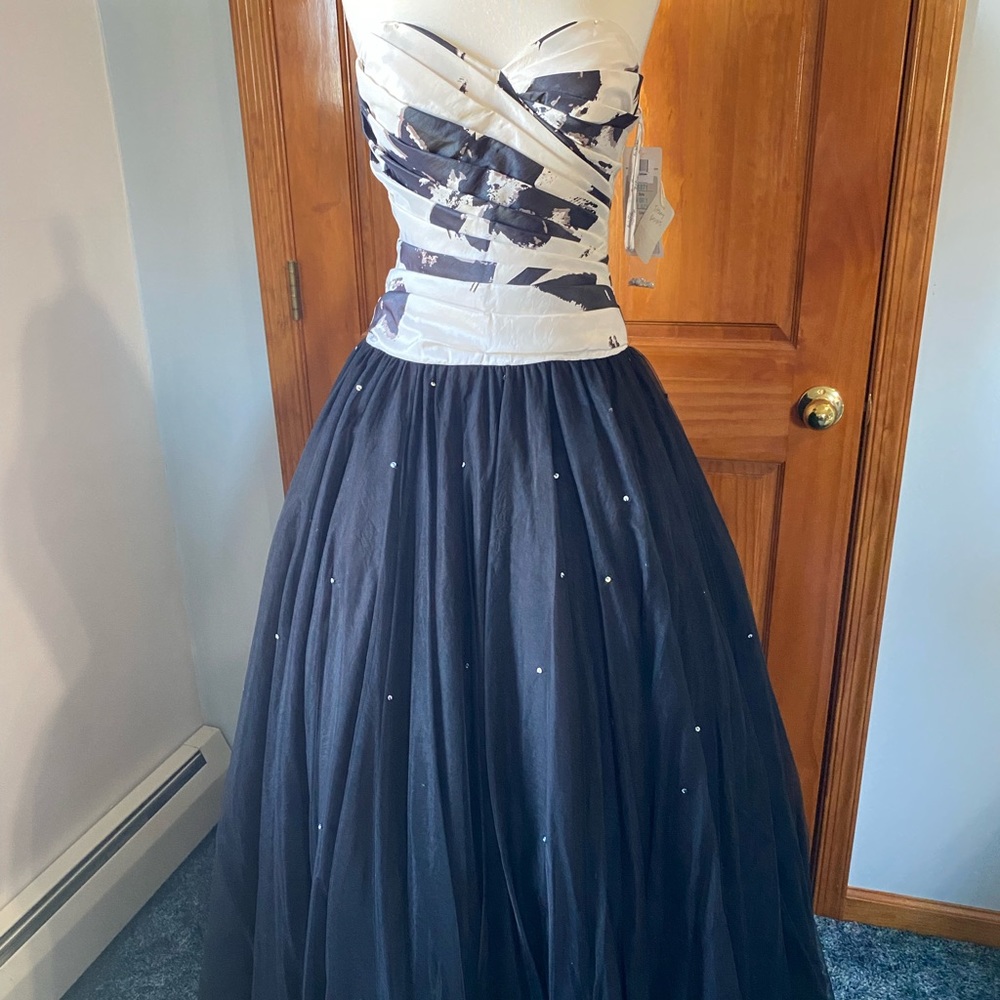 Beautiful Tiffany Ball gown with detachable hair piece or pin. One of a kind!!